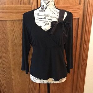 Kerri Kelsey Women’s Black Top With Bowtie